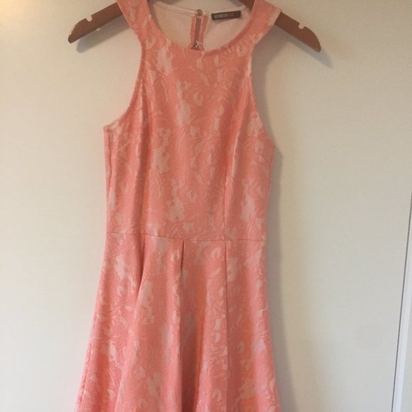 Fit and Flared Short Pattern Dress, - Picture 1 of 10